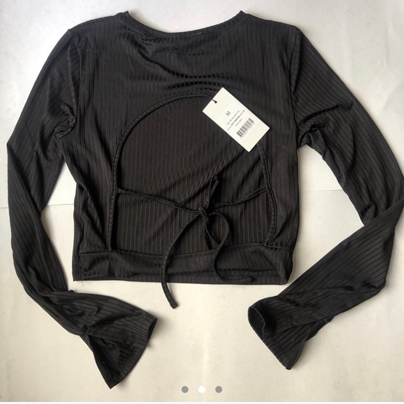 NA-KD Rib Open Back Top - NWT! - Picture 2 of 3